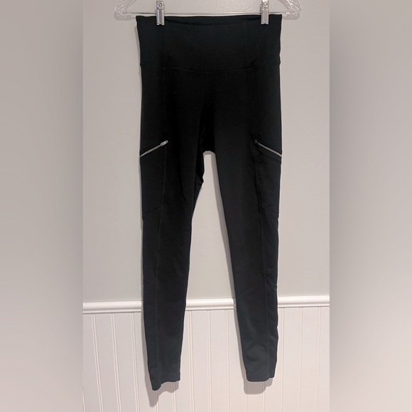 Athleta High Rise Metro Drifter Black Skinny Leggings Women’s Size Small 24/26 - Picture 3 of 7